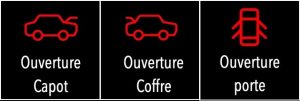 ouverture porte capot coffre