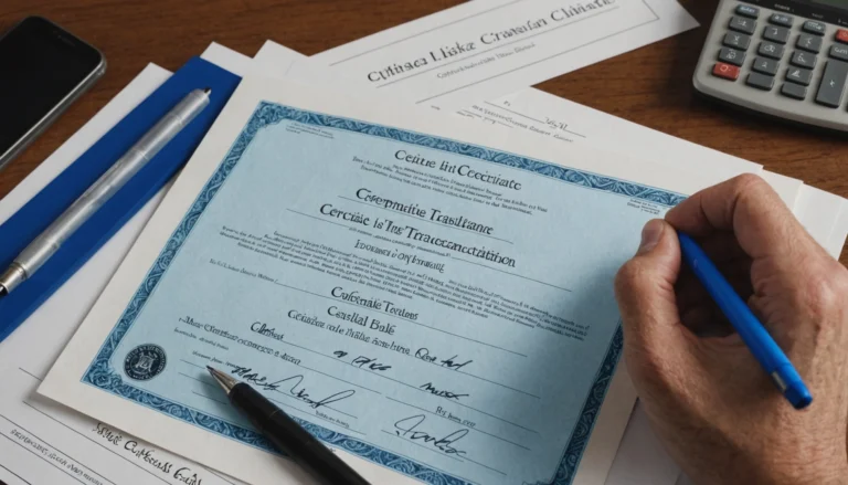 certificat de cession