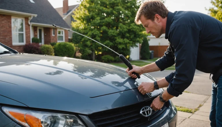 enlever antenne voiture lavage