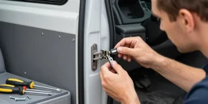 demontage serrure porte cellule camping car