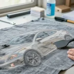 enlever trace flocage voiture