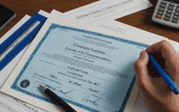 certificat de cession